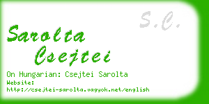 sarolta csejtei business card